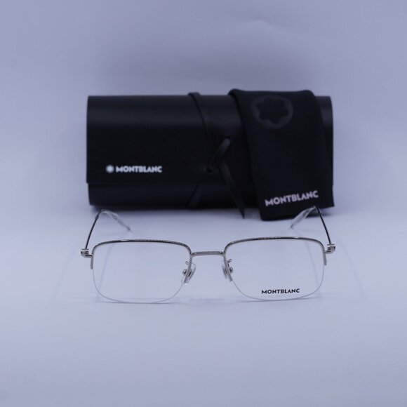 Montblanc MB0084OK 004 Rectangle Eyeglasses 55mm – Dark Ruthenium - Picture 3 of 10